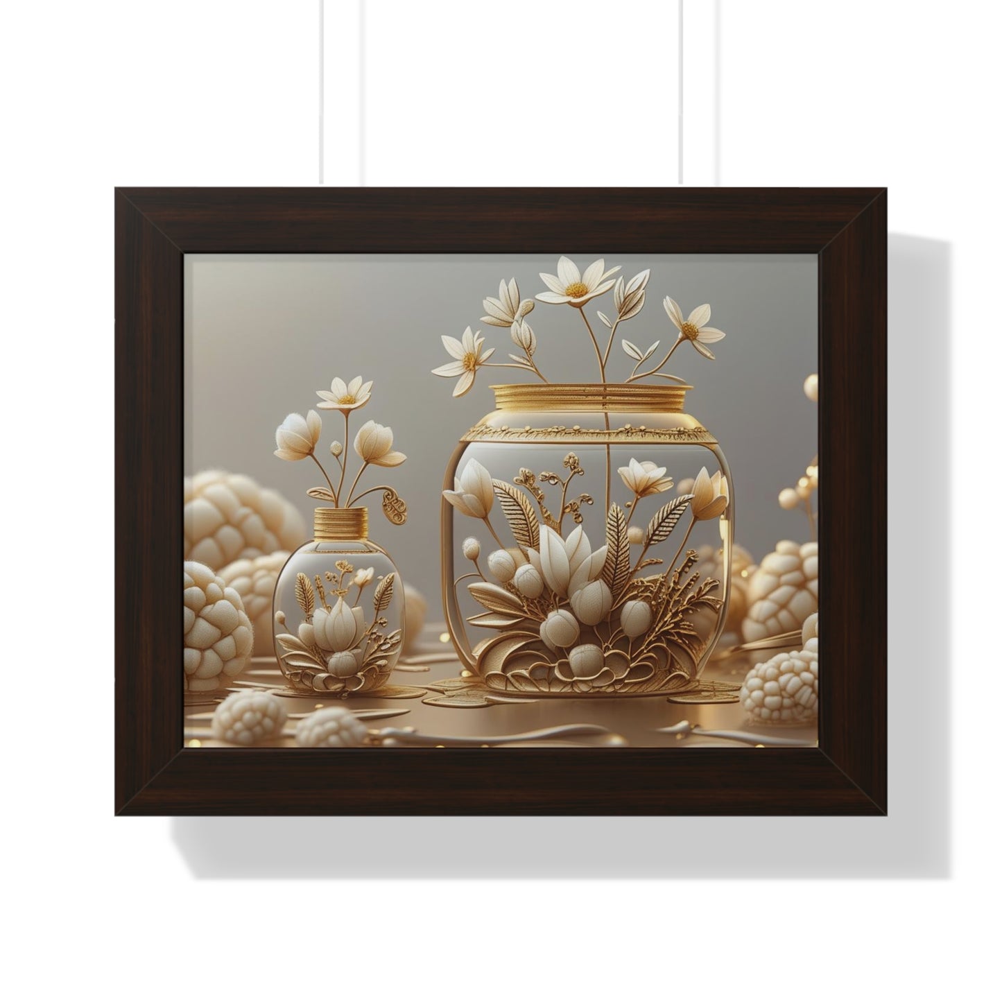 Elegant Floral Framed Poster