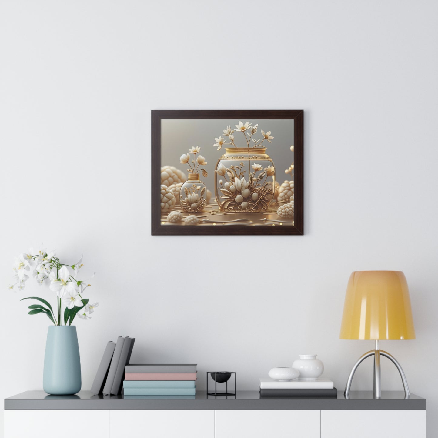 Elegant Floral Framed Poster