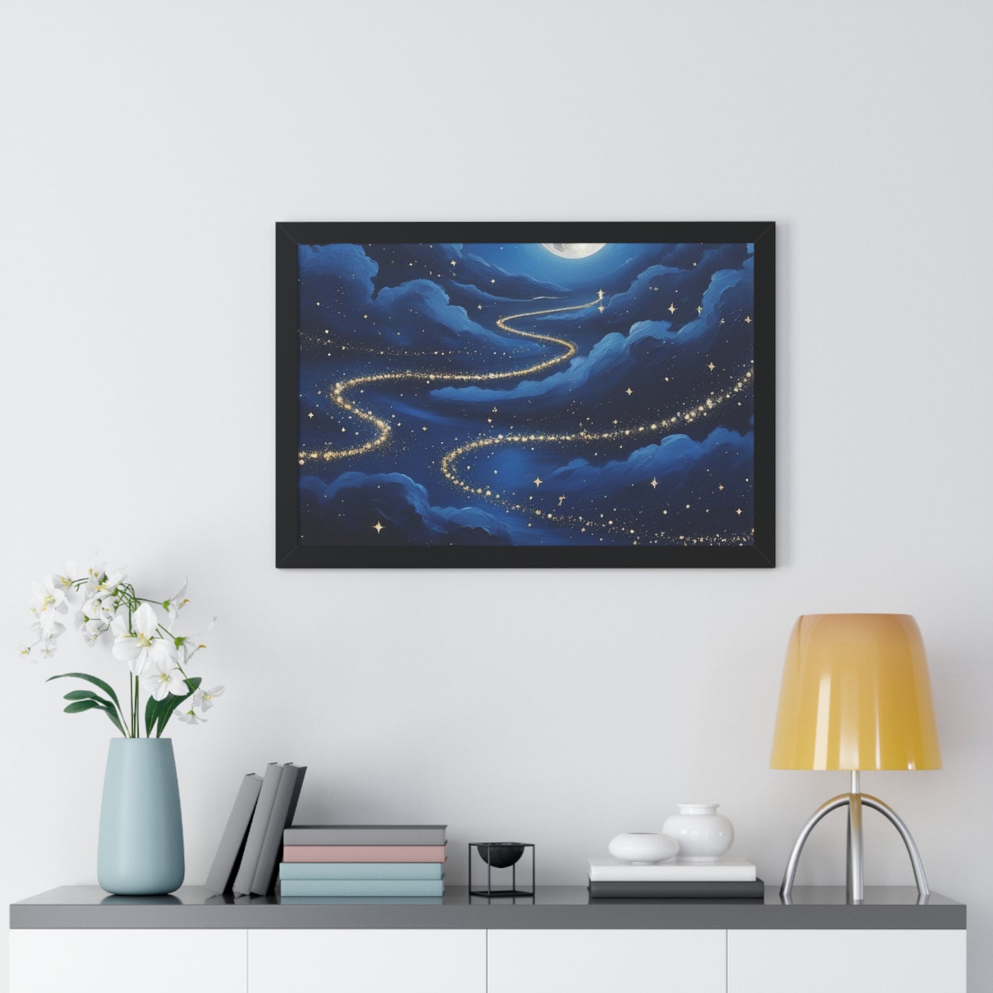 Serene Night Sky Framed Poster