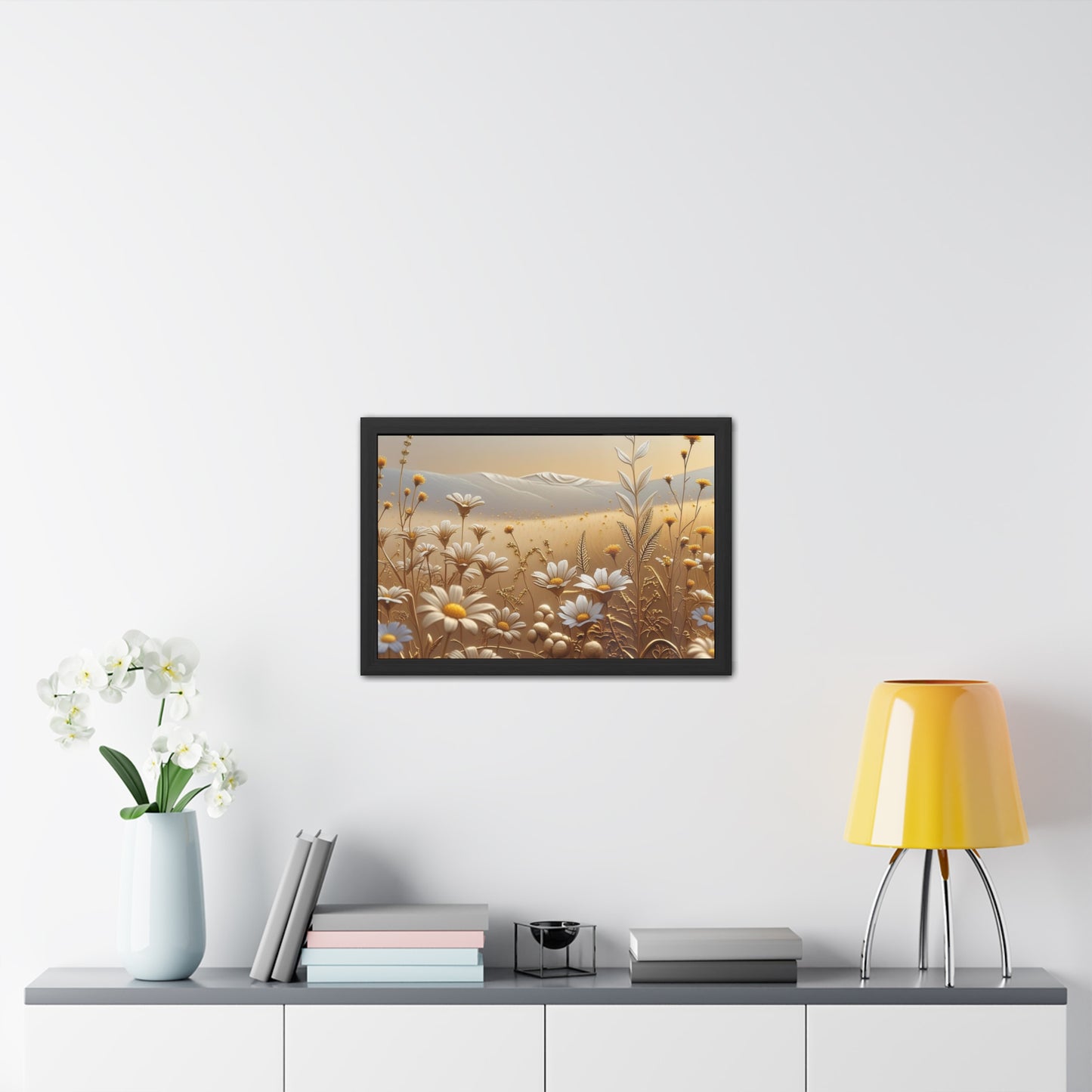 Framed Floral Wall Art, Modern Living Room Decorations