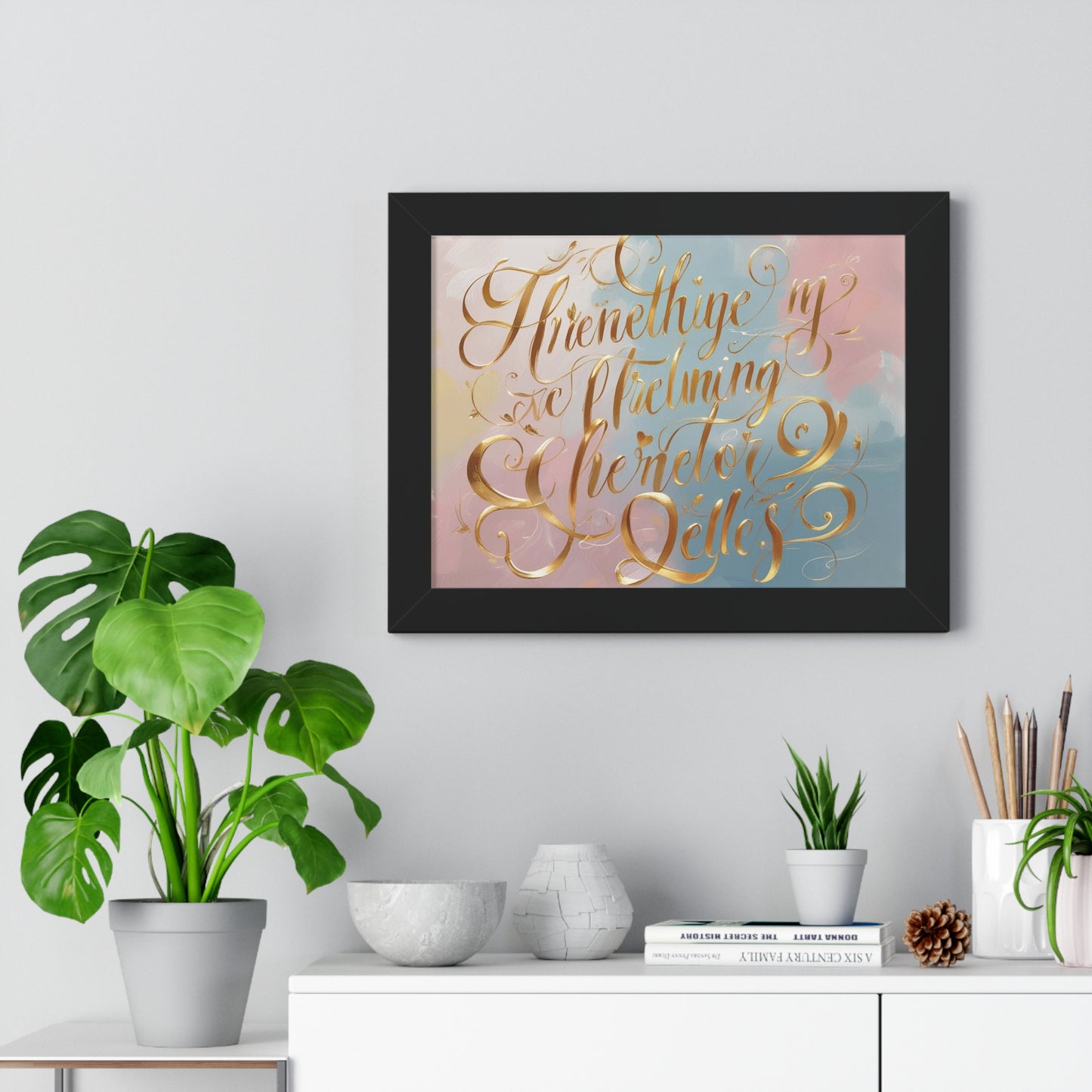 Elegant Framed Inspirational Poster, Modern Aesthetic