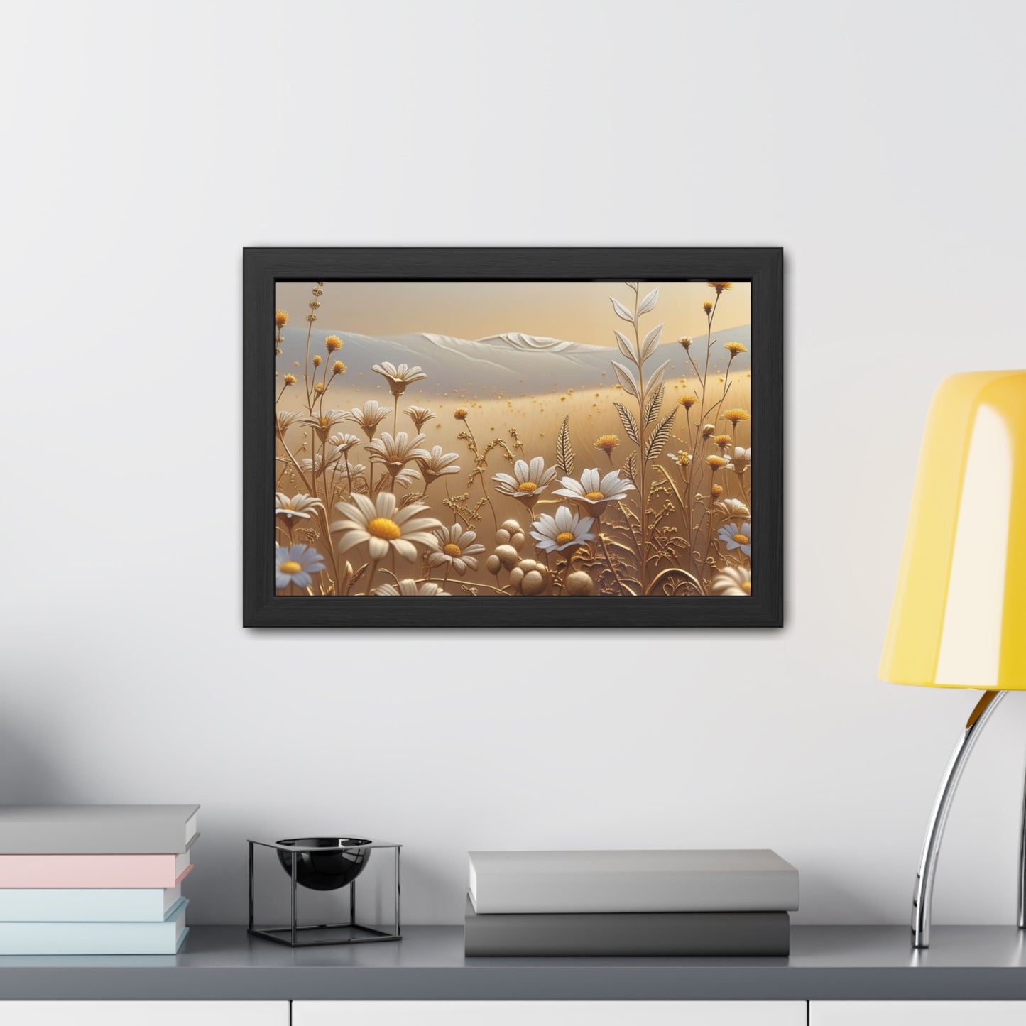 Framed Floral Wall Art, Modern Living Room Decorations