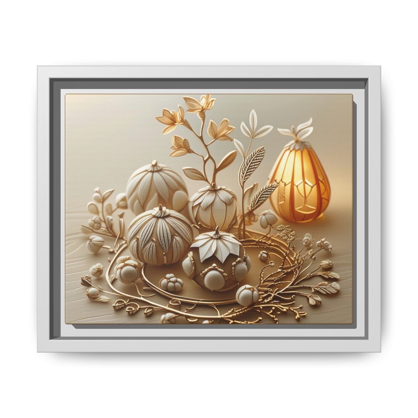Autumn Framed Canvas Art,Thanksgiving Wall Art