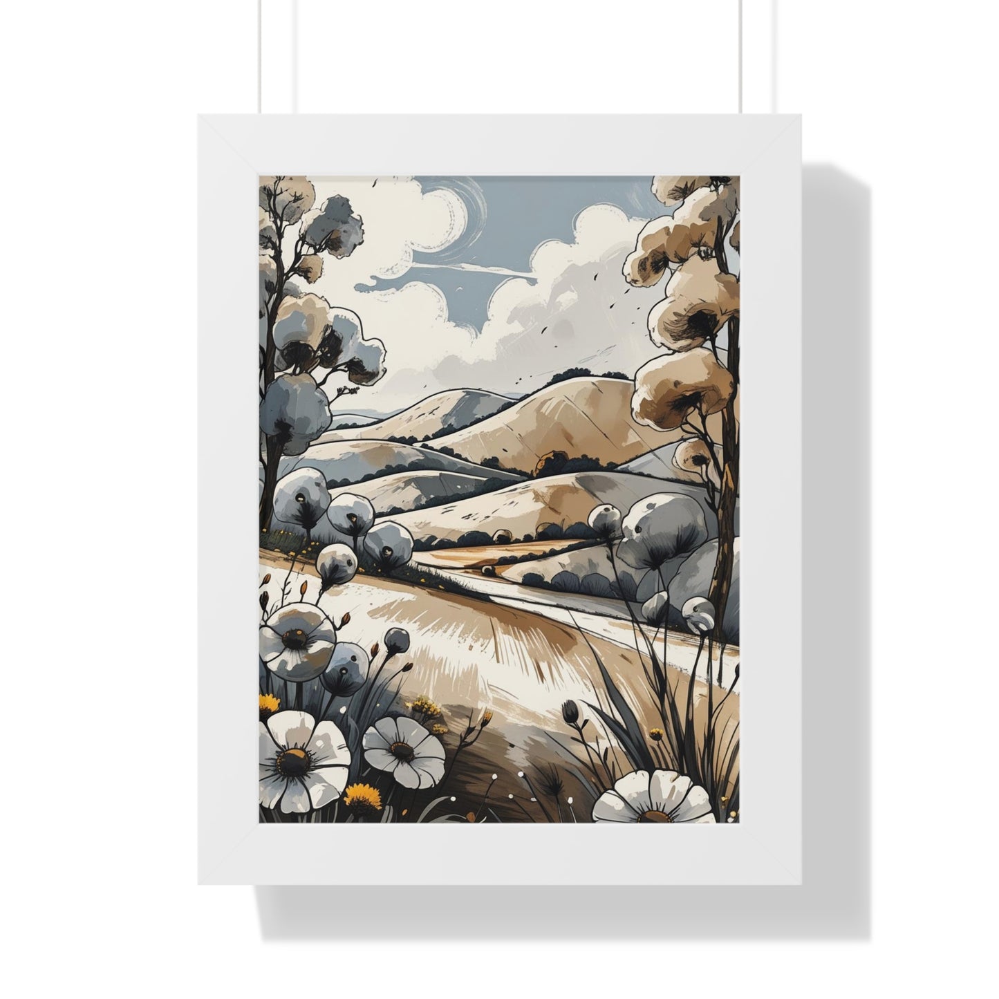 Nature-Inspired Framed Vertical Poster