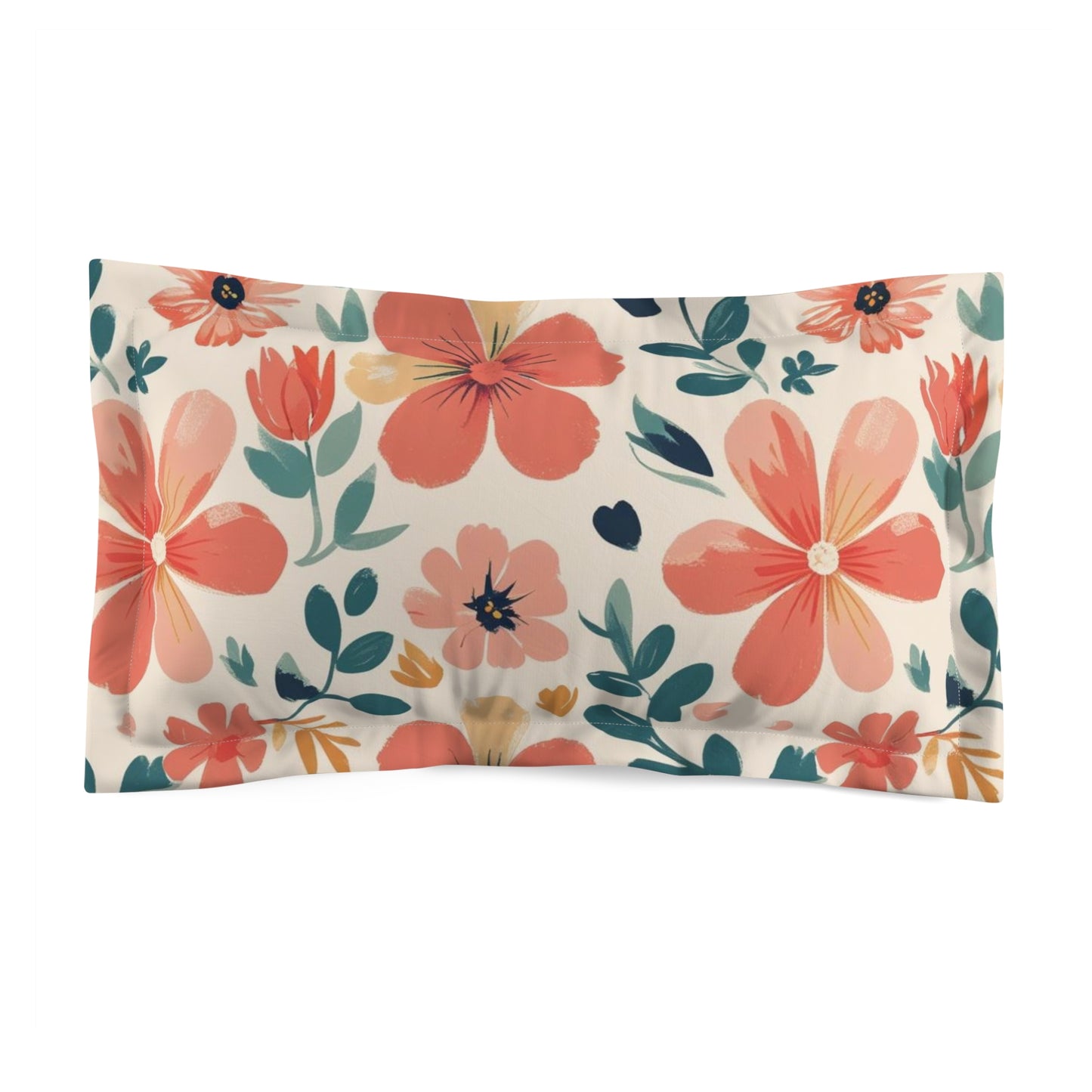 Floral Microfiber Pillow Sham