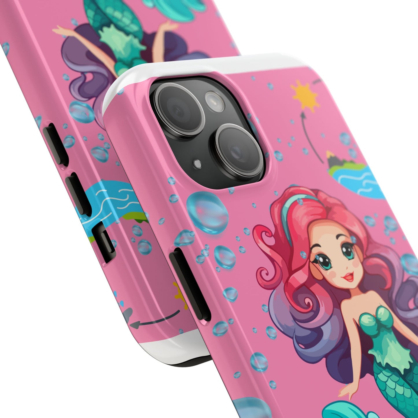 Mermaid Phone Case - Cute Tough Phone Cases, Phone Accessories, Mermaid Lover Gift, Waterproof Phone Cover, Gifts for Teens