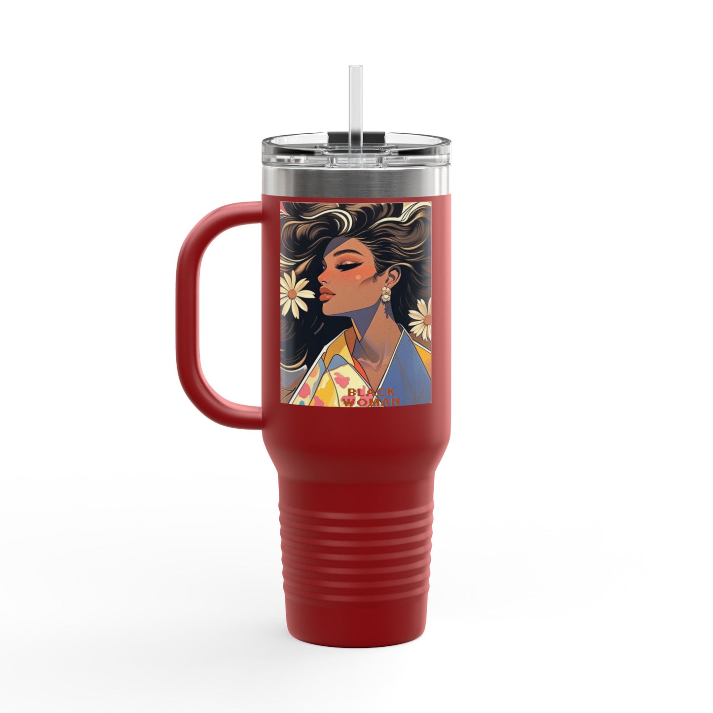 Bohemian Insulated Travel Mug | 40oz Floral Design | Perfect for Hot & Cold Drinks, Travel Lovers, Gifts for Her, Summer Vibes