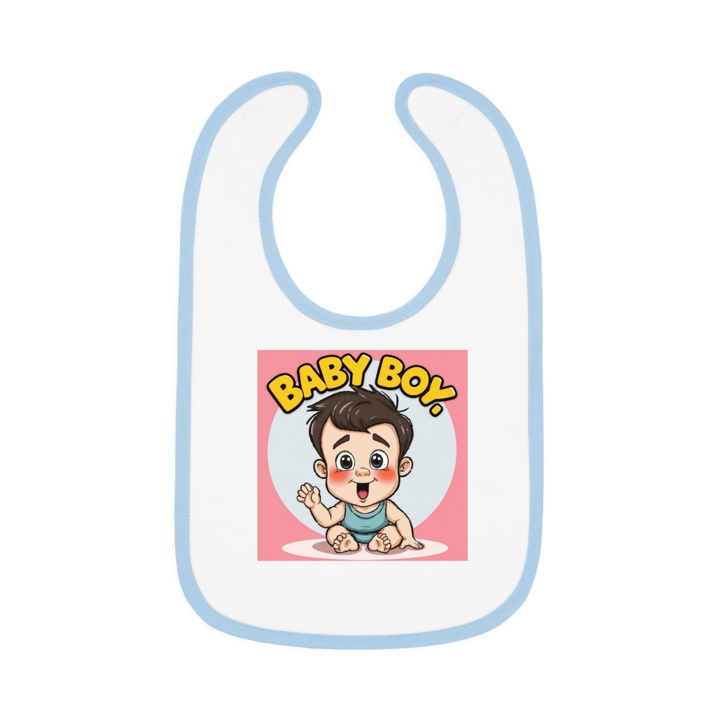 Baby Contrast Trim Jersey Bib