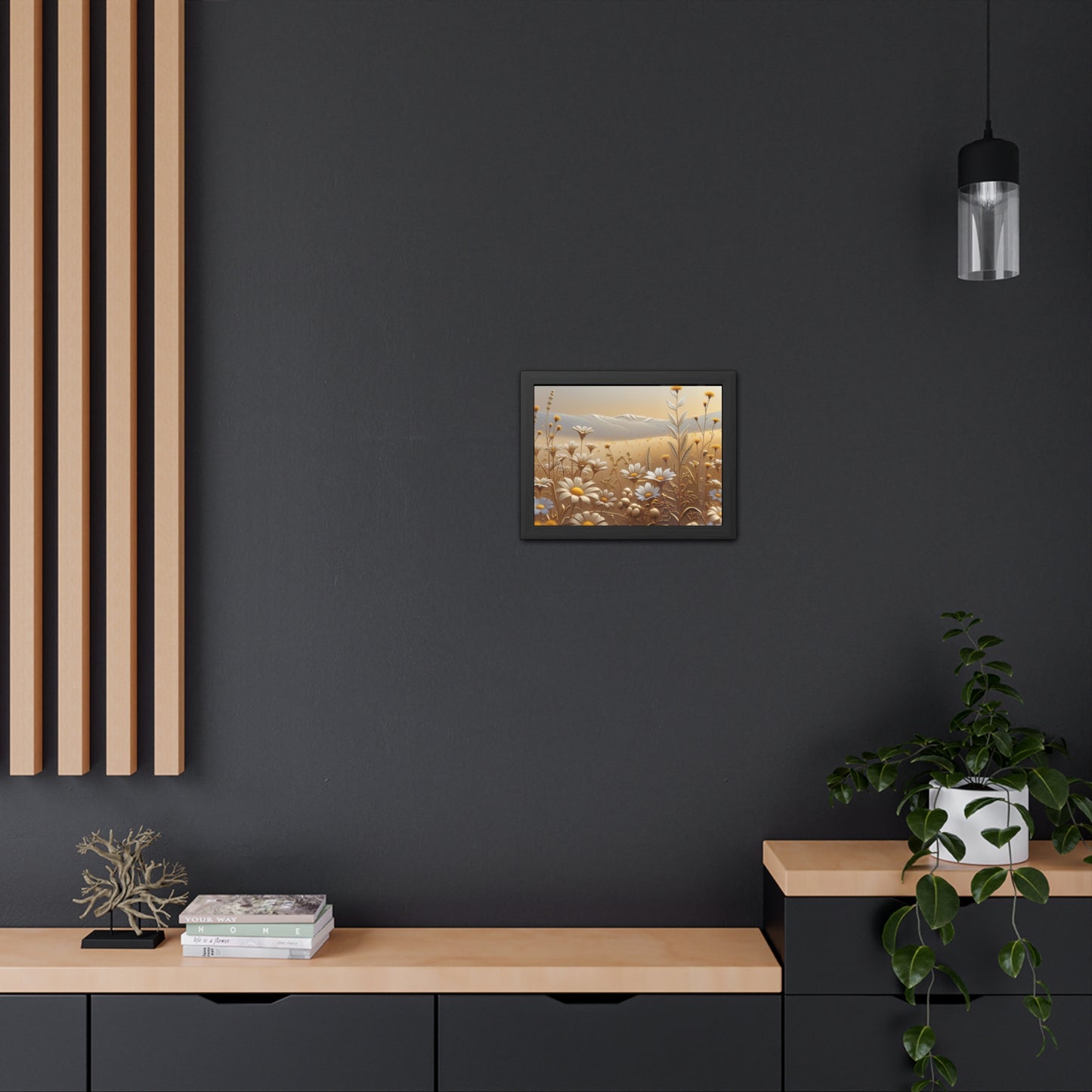 Framed Floral Wall Art, Modern Living Room Decorations