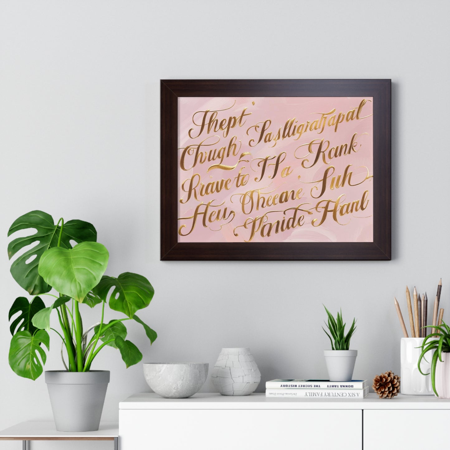 Elegant Framed Poster Art,Nursery or Office Decoration