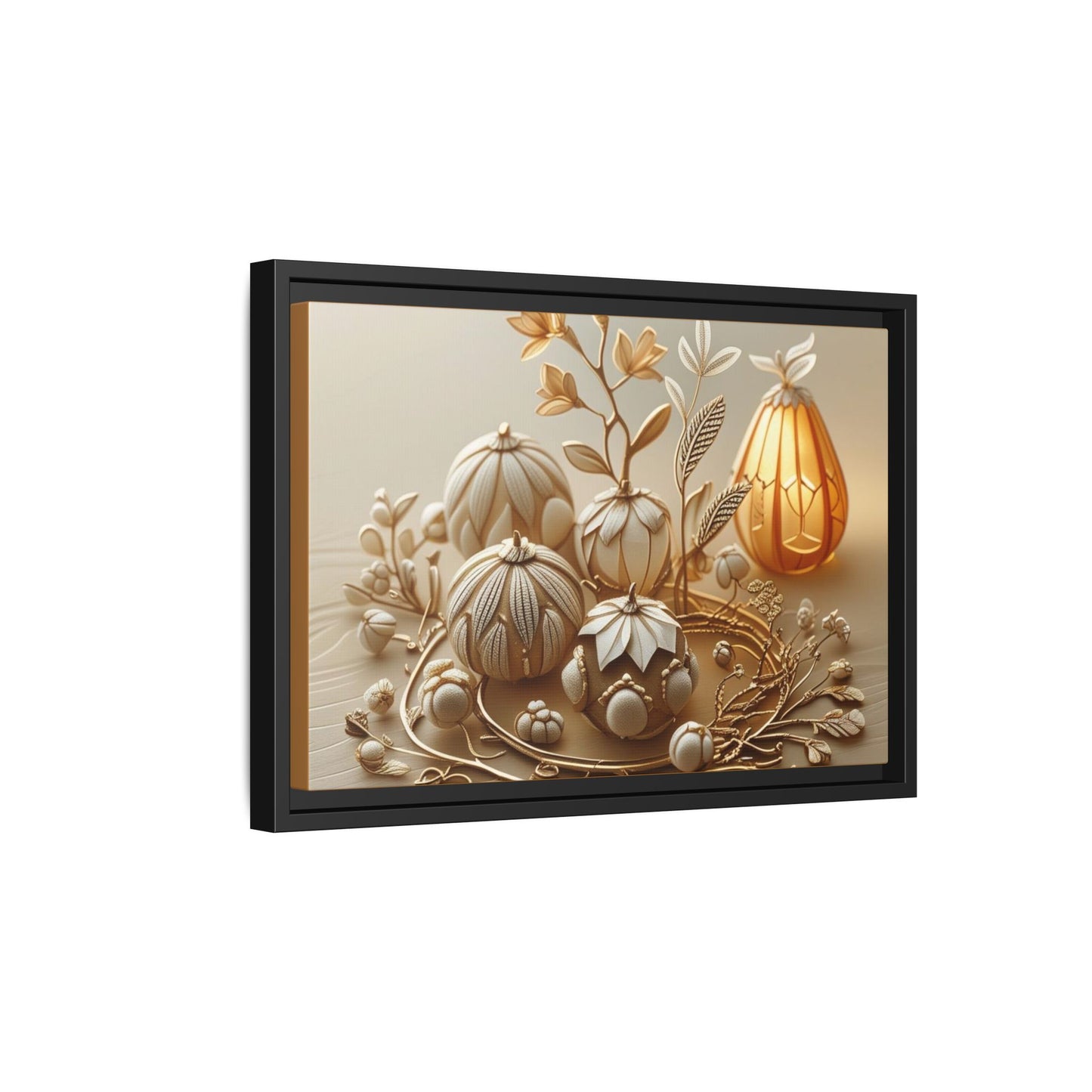 Autumn Framed Canvas Art,Thanksgiving Wall Art