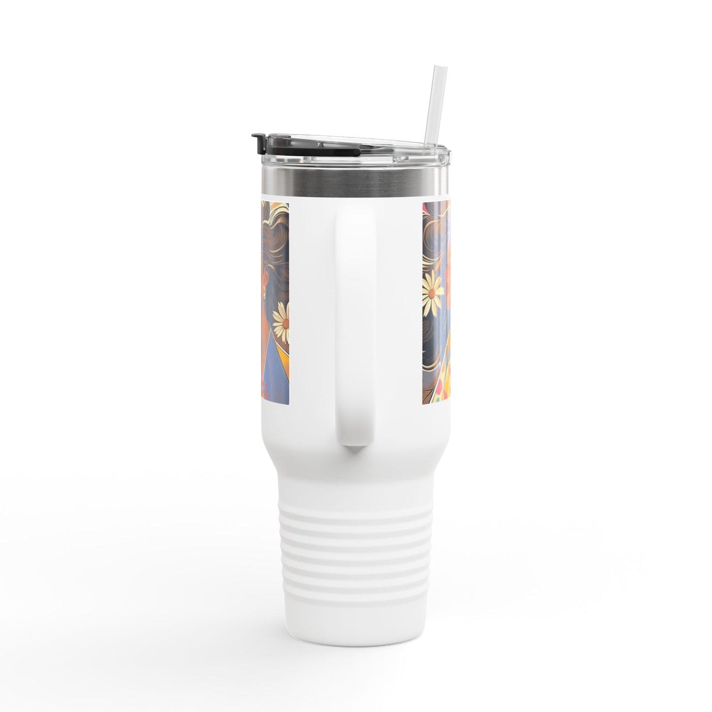 Bohemian Insulated Travel Mug | 40oz Floral Design | Perfect for Hot & Cold Drinks, Travel Lovers, Gifts for Her, Summer Vibes