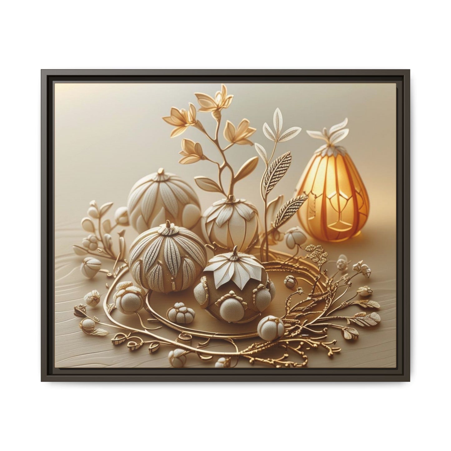 Autumn Framed Canvas Art,Thanksgiving Wall Art