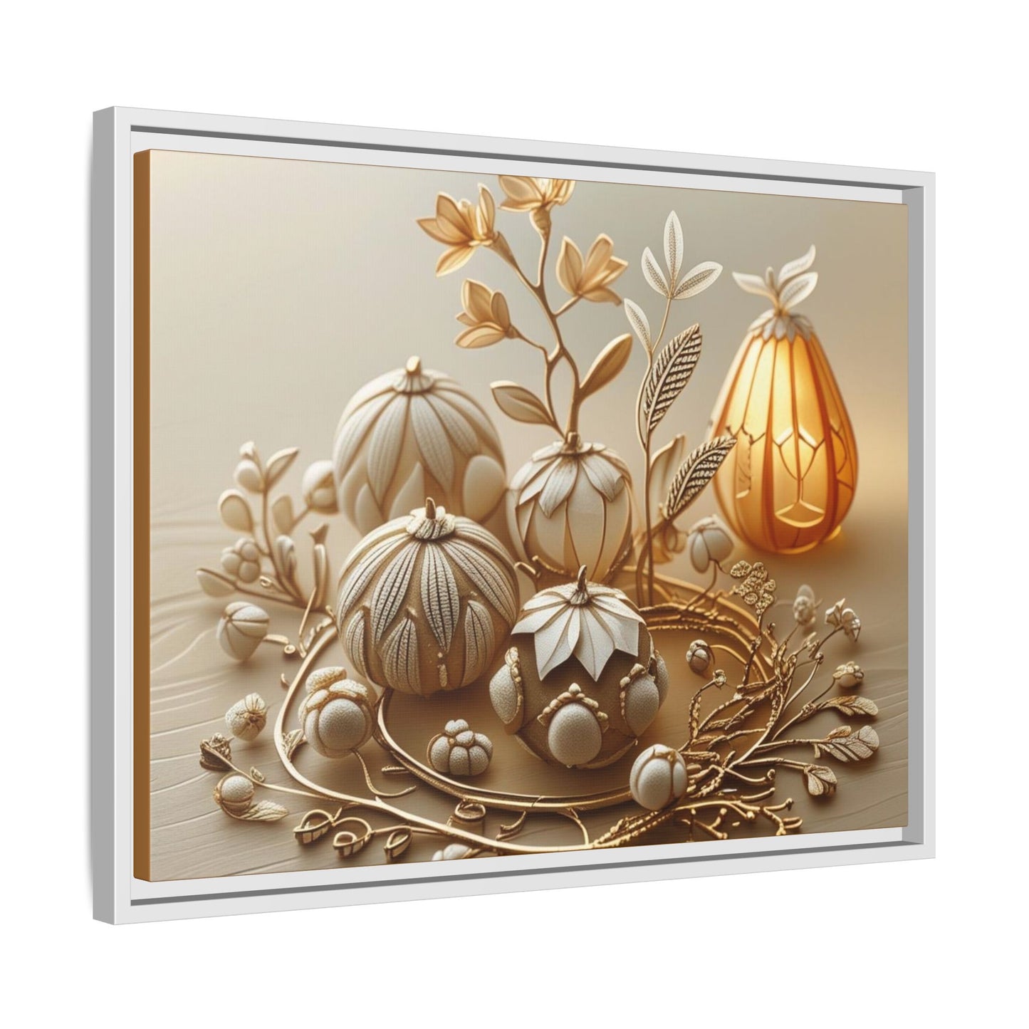 Autumn Framed Canvas Art,Thanksgiving Wall Art