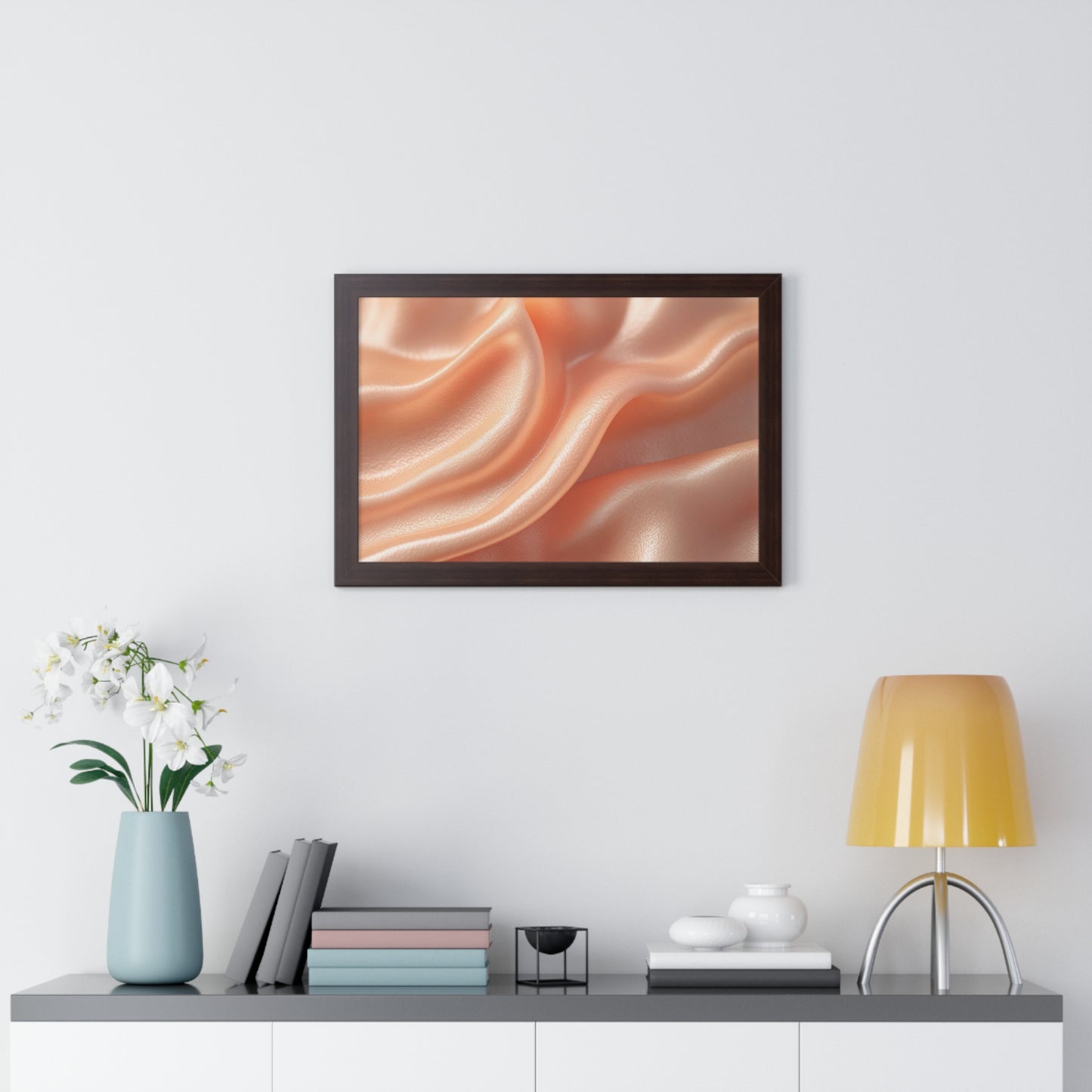 Elegant Framed Horizontal Art Print, Modern Wall Decor