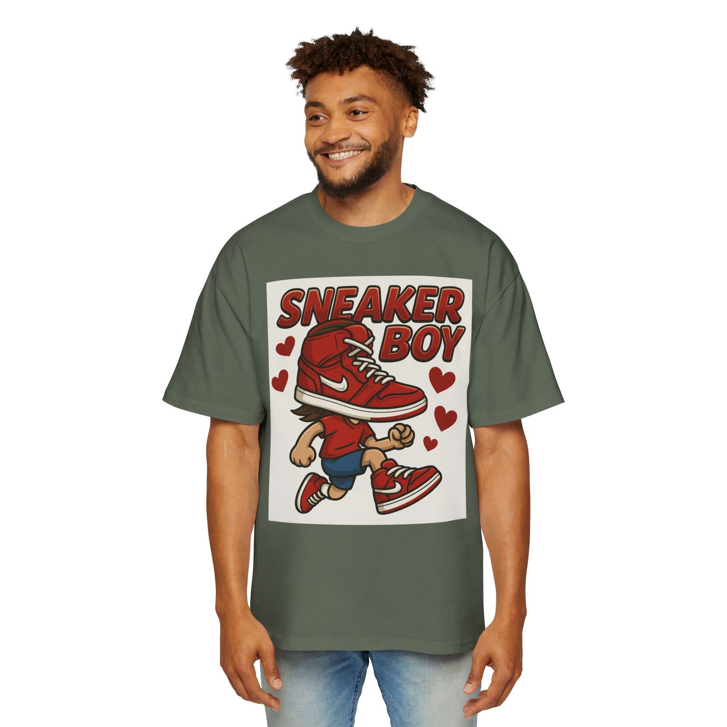 Sneaker Boy Oversized Tee - Casual Streetwear, Gifts for Sneaker Lovers, Trendy Graphic Shirt, Birthday Outfit, Unique Layering Piece