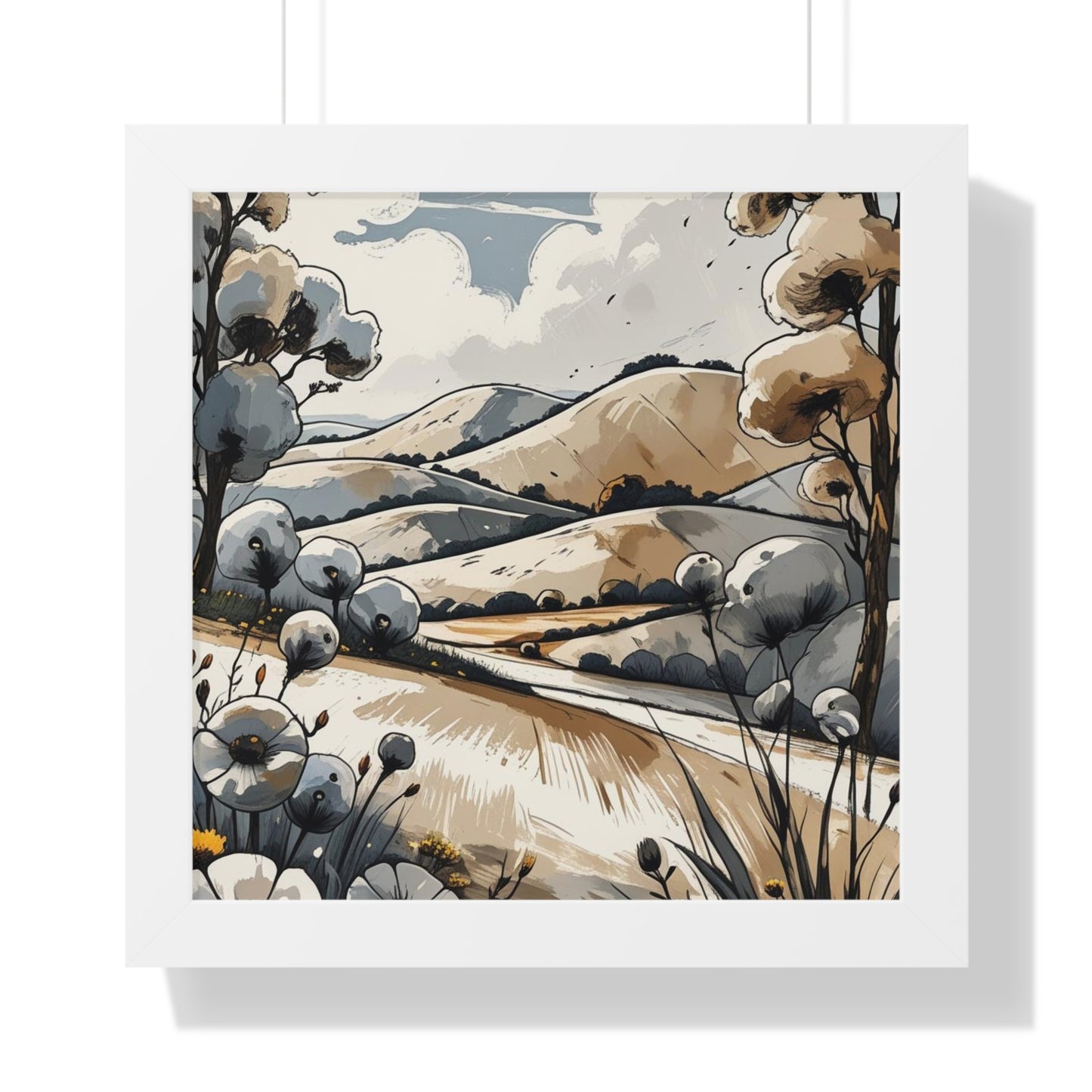Nature-Inspired Framed Vertical Poster