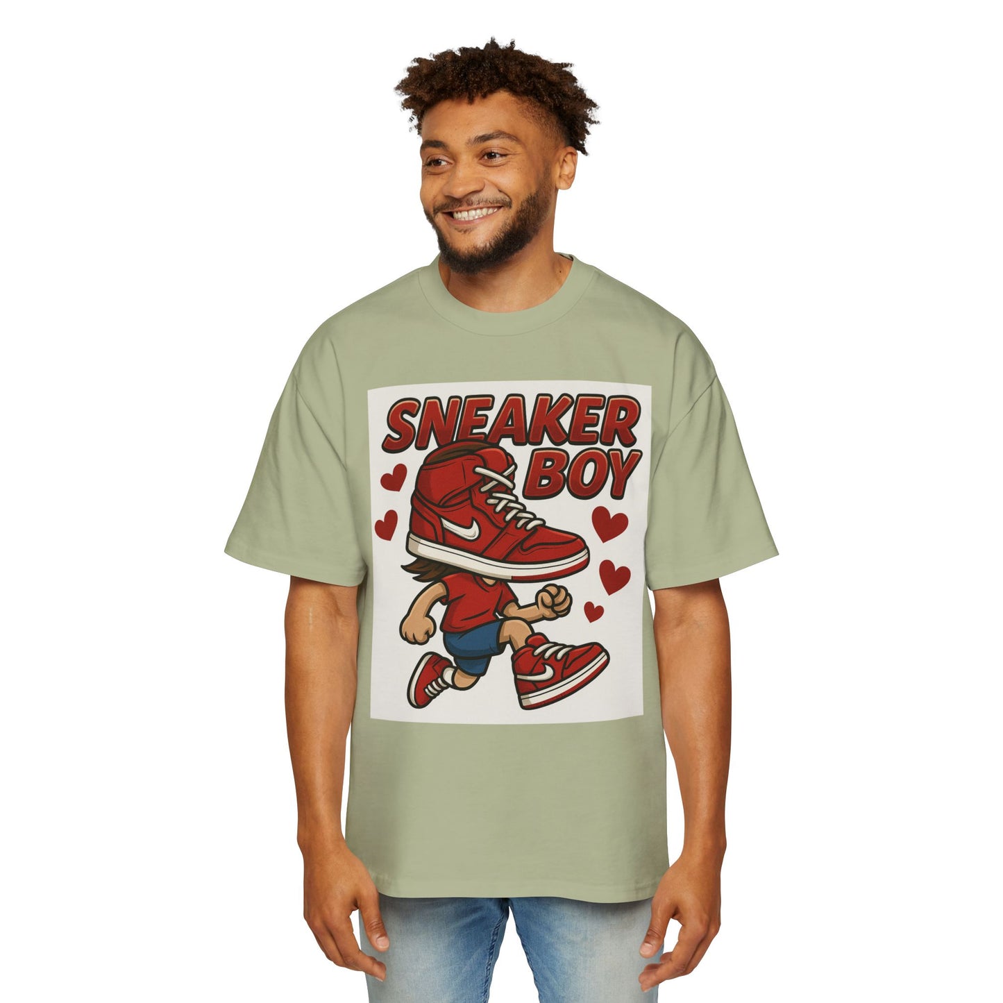 Sneaker Boy Oversized Tee - Casual Streetwear, Gifts for Sneaker Lovers, Trendy Graphic Shirt, Birthday Outfit, Unique Layering Piece