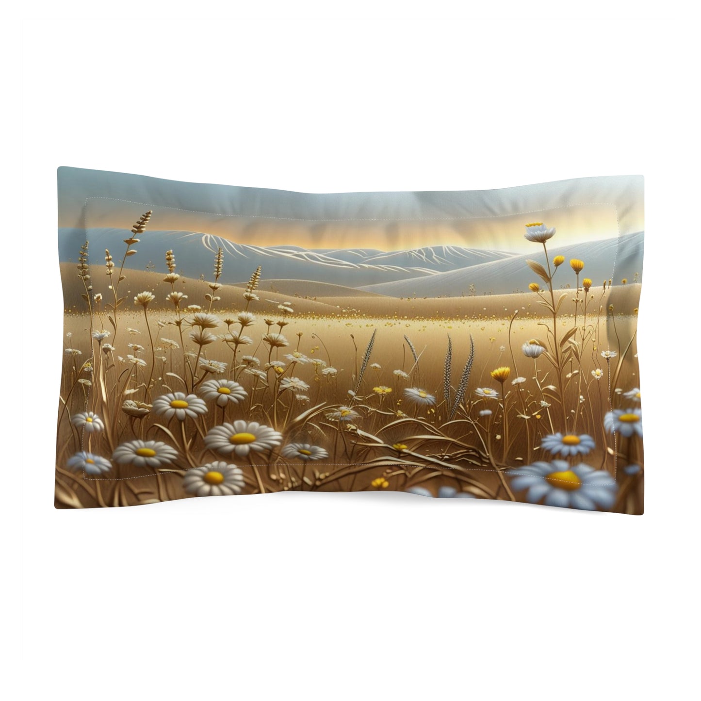 Serene Floral Microfiber Pillow Sham, Gift for Nature Lovers