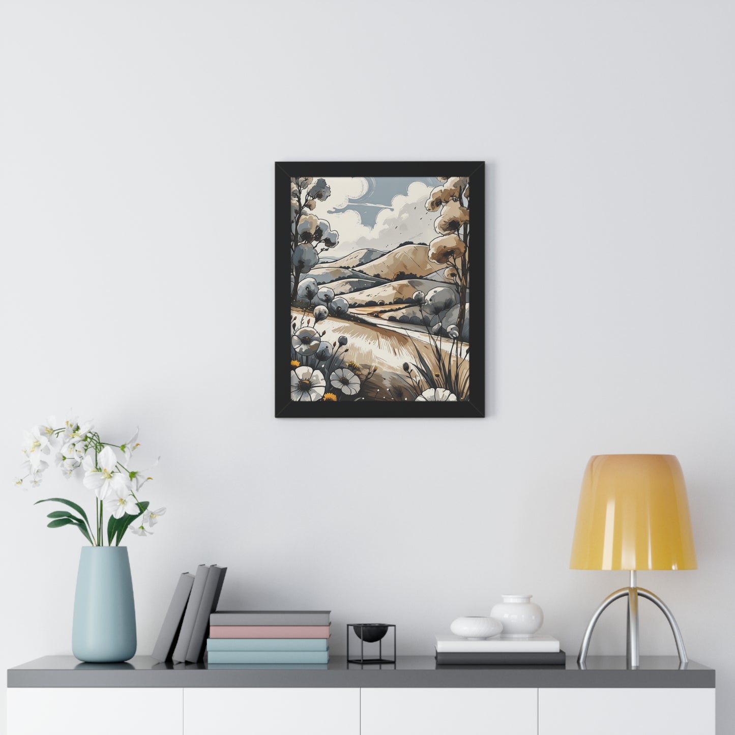 Nature-Inspired Framed Vertical Poster