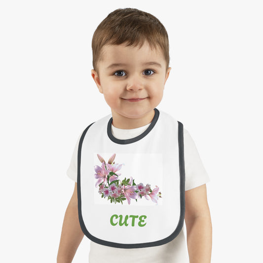 Baby Contrast Trim Jersey Bib