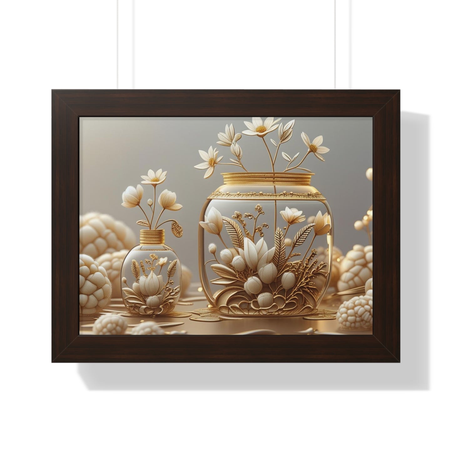 Elegant Floral Framed Poster
