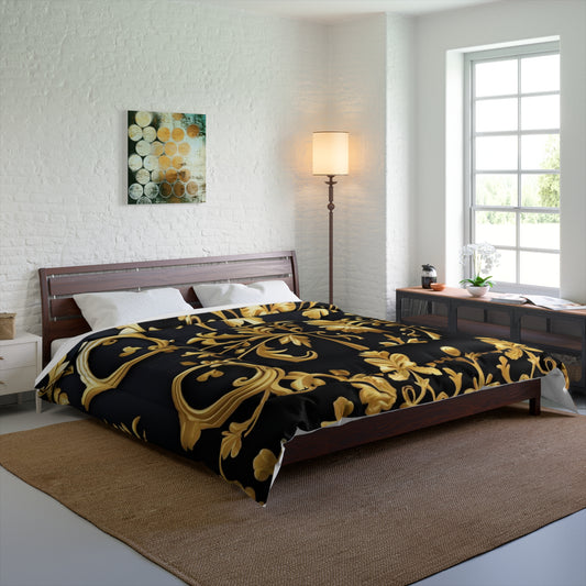 Elegant Floral Comforter, Luxurious Bedding for Home Decor, Black & Gold Design, Cozy Bedding for Weddings, Housewarming Gift, Stylish [...]