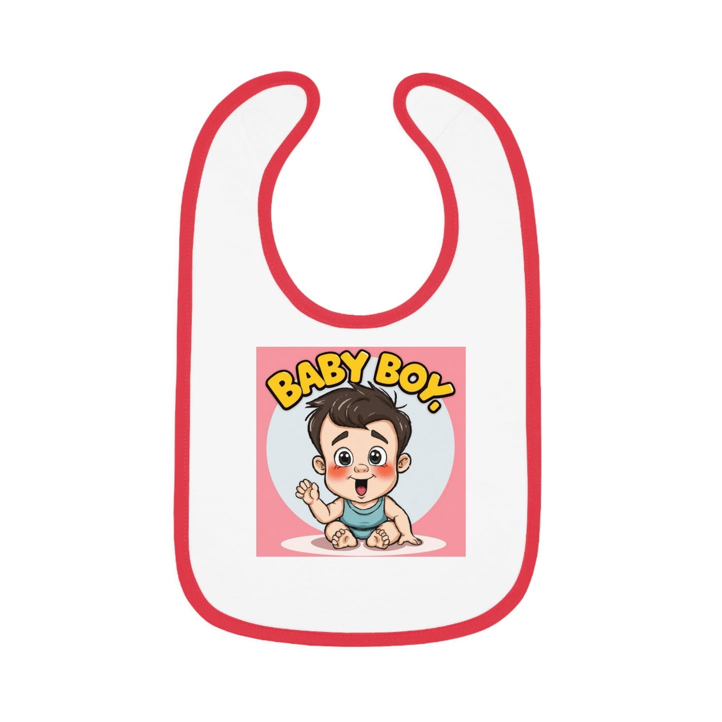 Baby Contrast Trim Jersey Bib