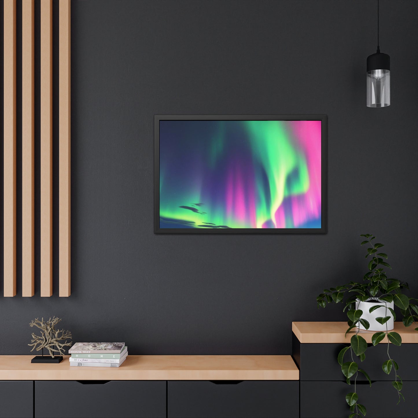 Stunning Northern Lights Framed Poster