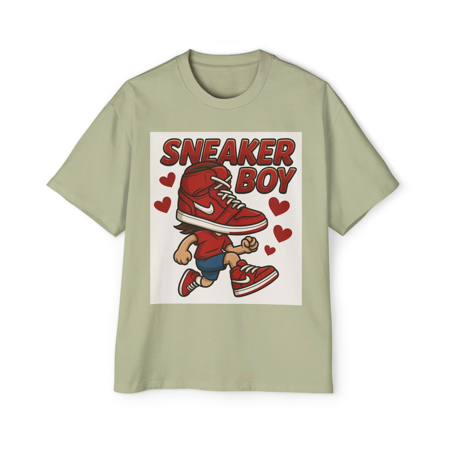 Sneaker Boy Oversized Tee - Casual Streetwear, Gifts for Sneaker Lovers, Trendy Graphic Shirt, Birthday Outfit, Unique Layering Piece