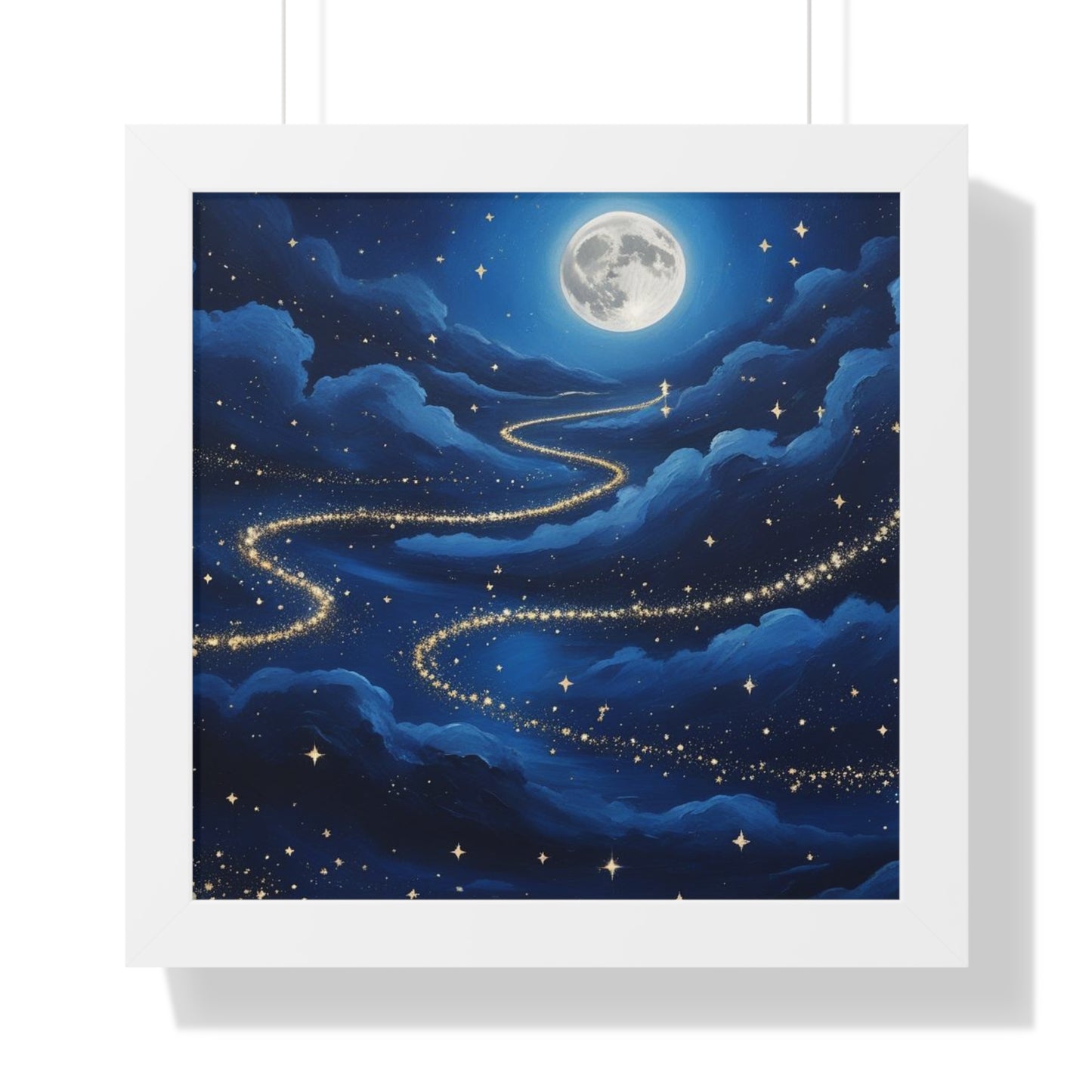 Serene Night Sky Framed Poster