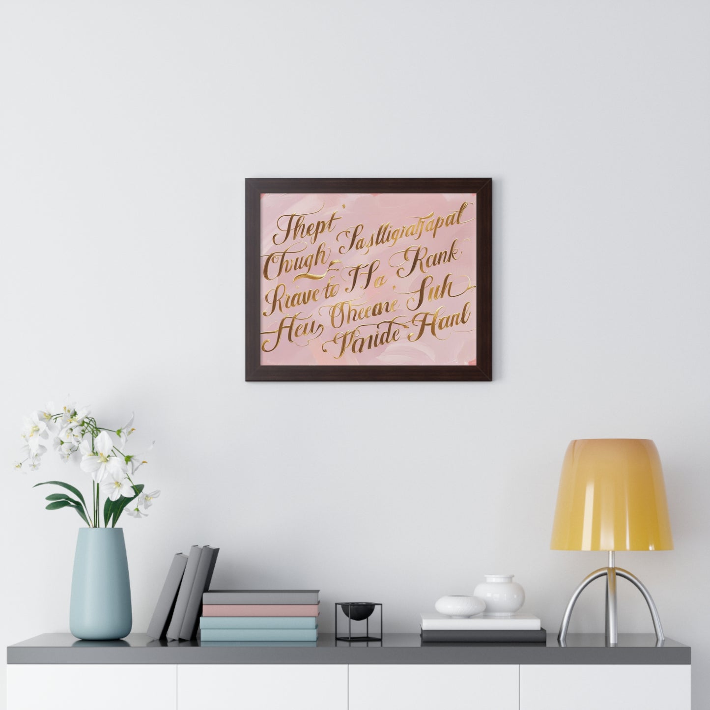 Elegant Framed Poster Art,Nursery or Office Decoration