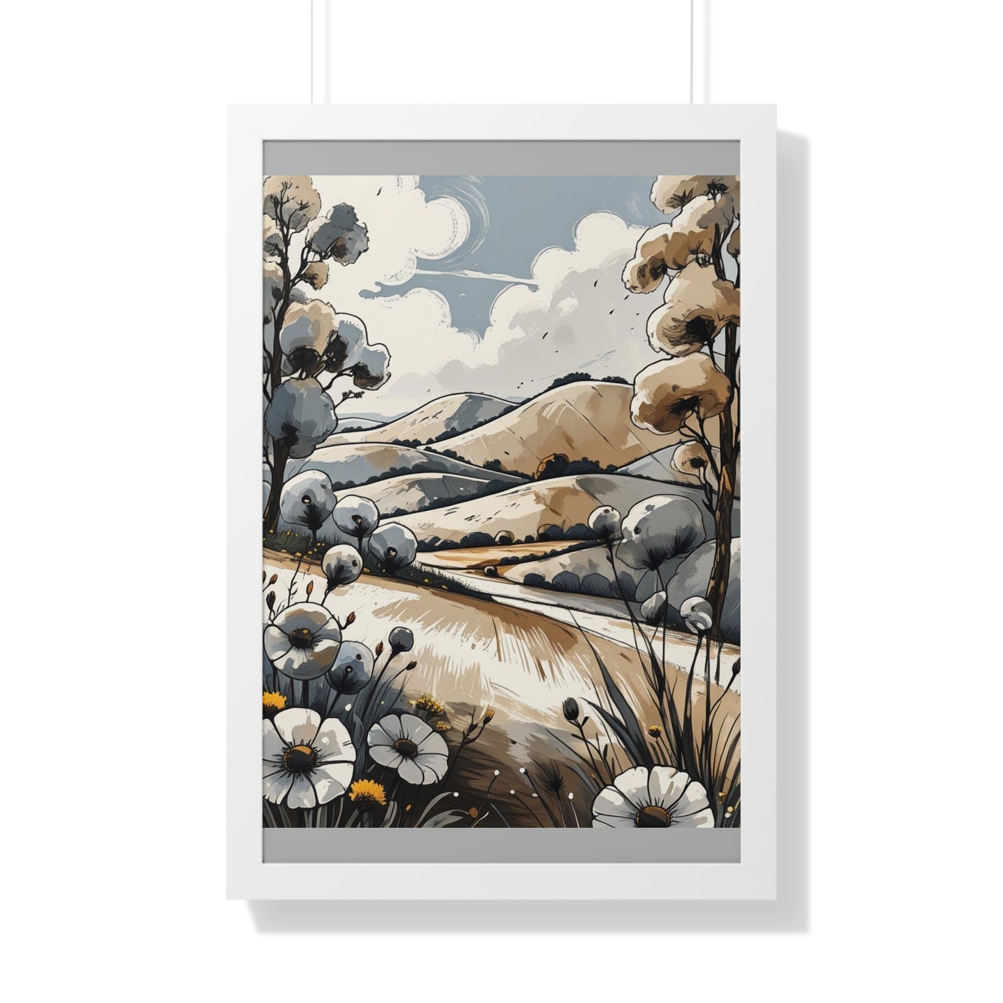Nature-Inspired Framed Vertical Poster