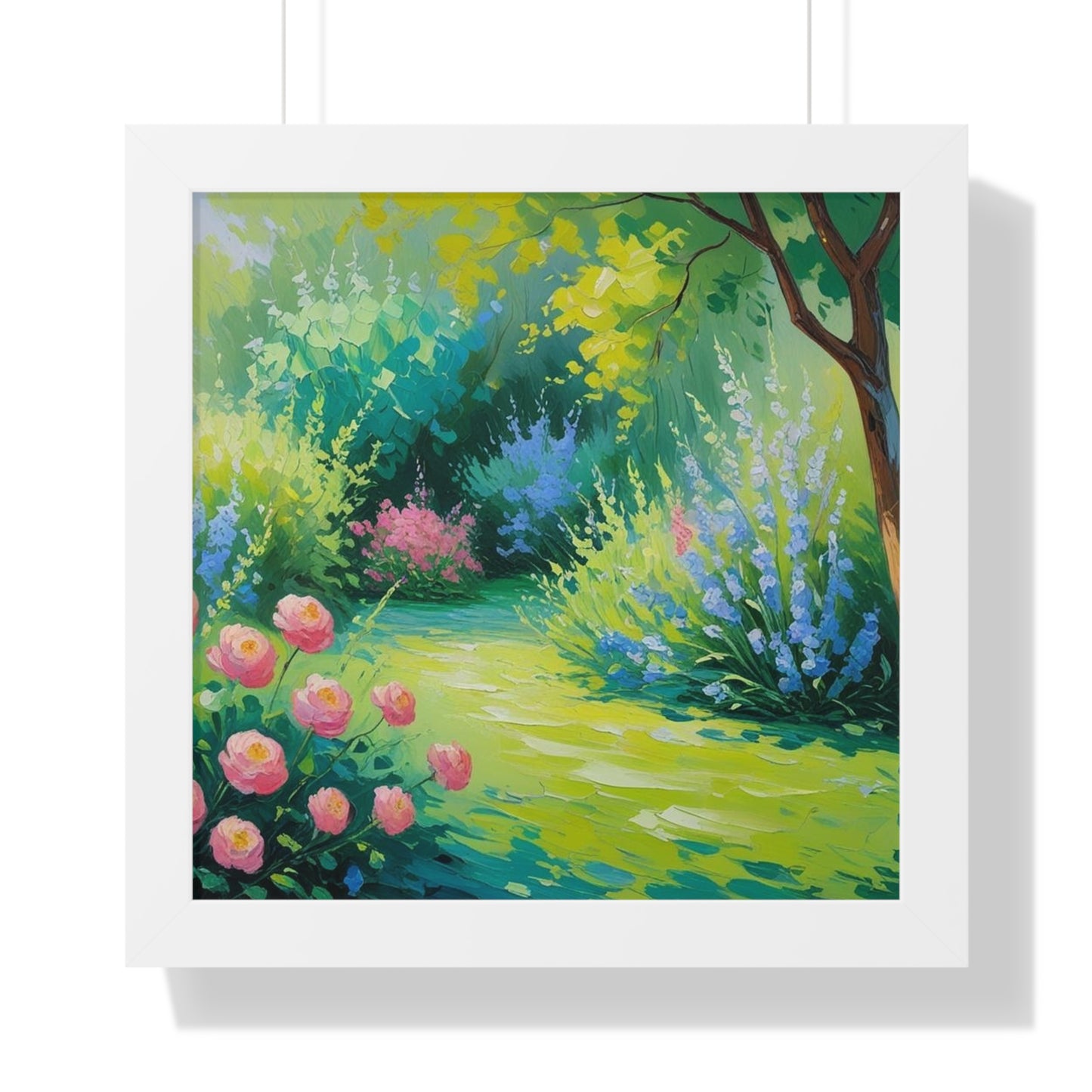 Framed Floral Landscape Art Print