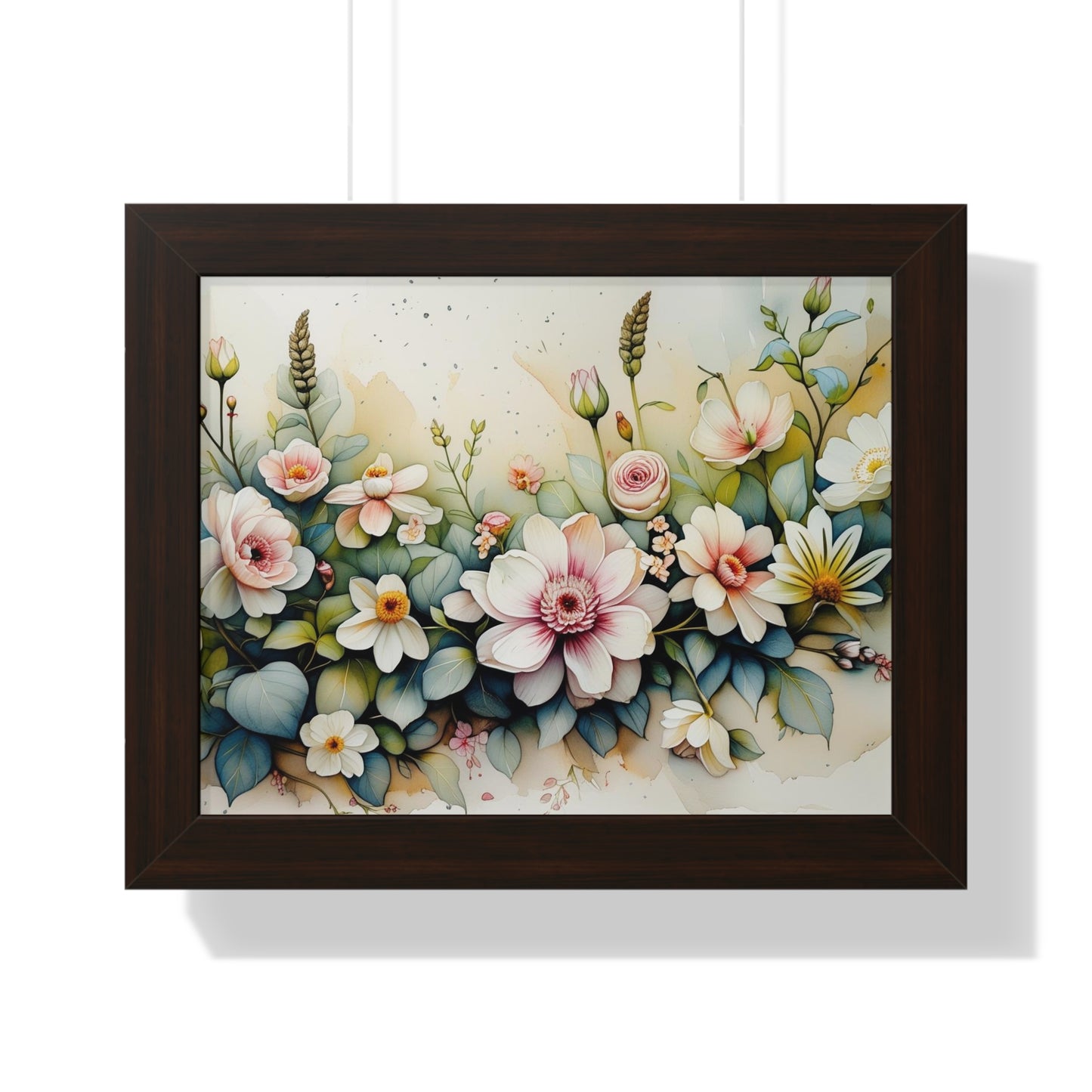 Floral Home Decor Art Print, Framed Botanical Poster, Gift for Plant Lovers, Wall Art for Living Room, Flower Decoration