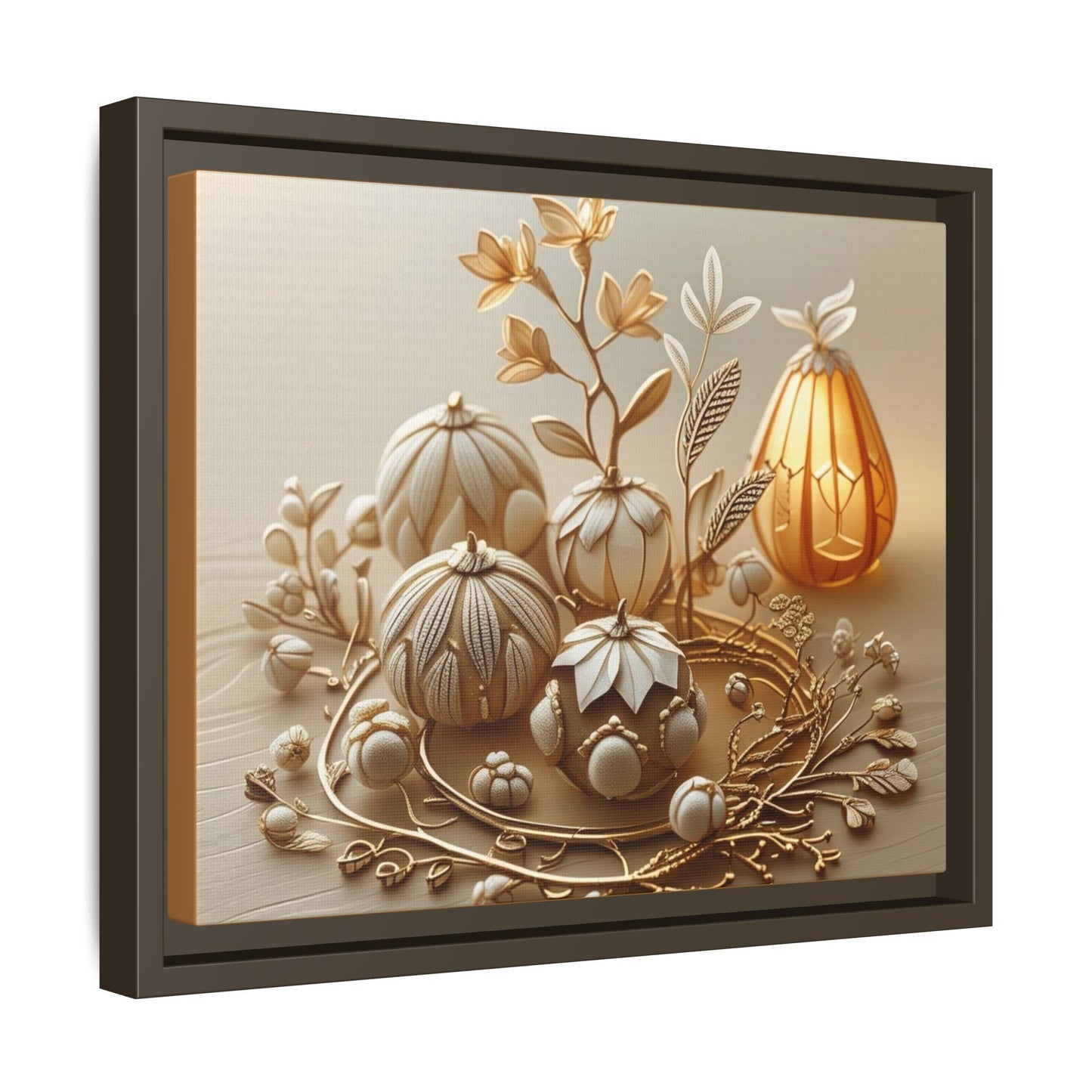 Autumn Framed Canvas Art,Thanksgiving Wall Art