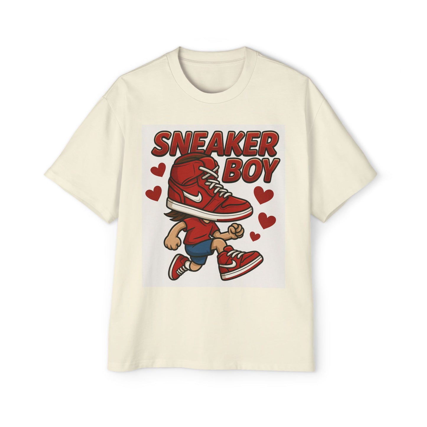 Sneaker Boy Oversized Tee - Casual Streetwear, Gifts for Sneaker Lovers, Trendy Graphic Shirt, Birthday Outfit, Unique Layering Piece