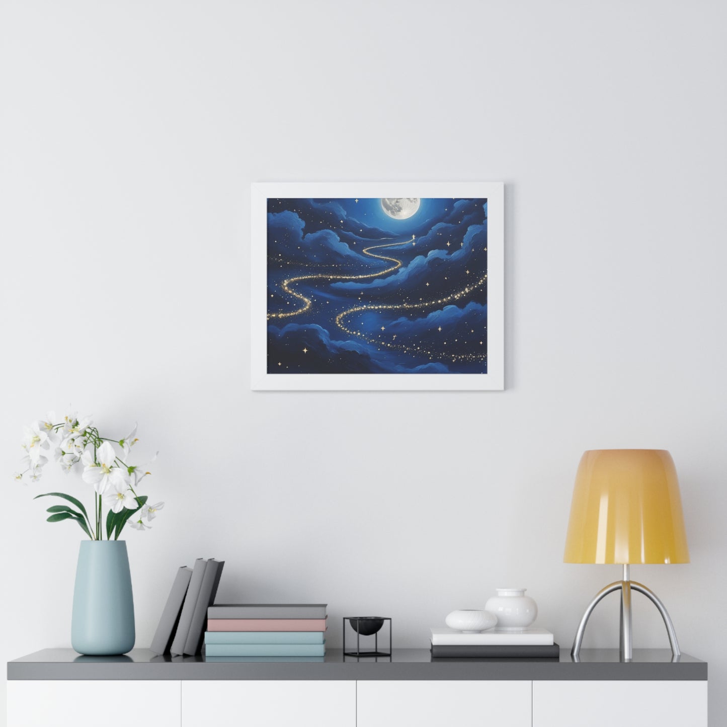 Serene Night Sky Framed Poster