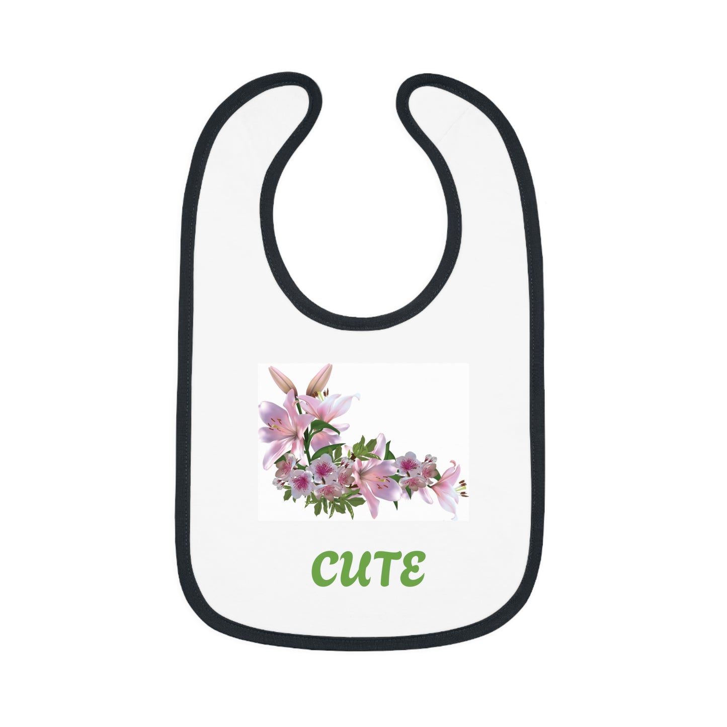 Baby Contrast Trim Jersey Bib