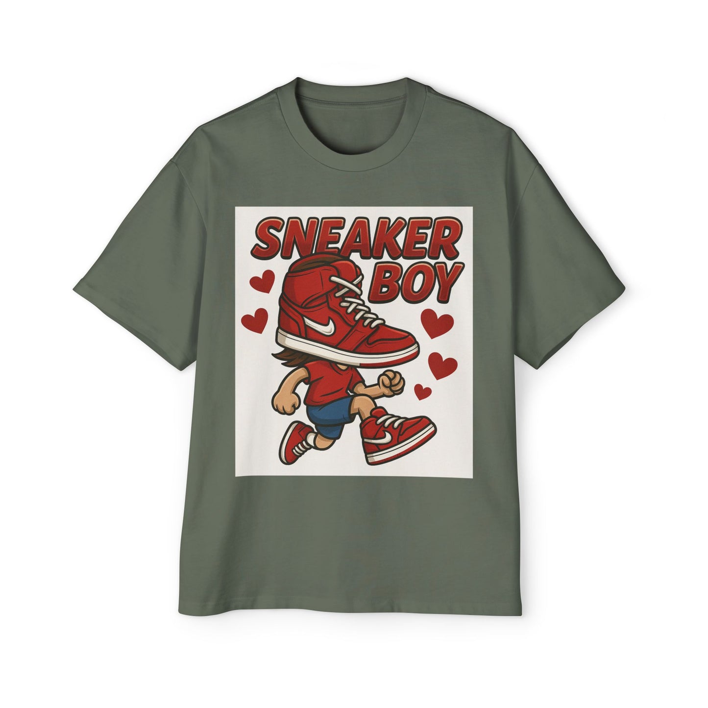Sneaker Boy Oversized Tee - Casual Streetwear, Gifts for Sneaker Lovers, Trendy Graphic Shirt, Birthday Outfit, Unique Layering Piece
