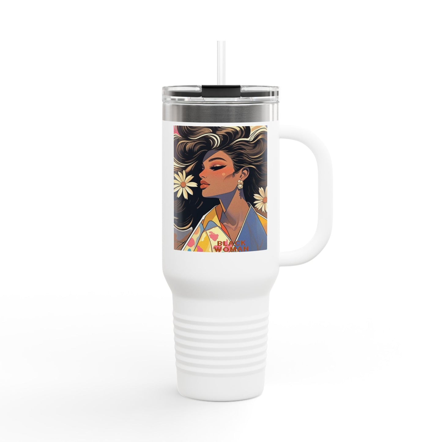 Bohemian Insulated Travel Mug | 40oz Floral Design | Perfect for Hot & Cold Drinks, Travel Lovers, Gifts for Her, Summer Vibes