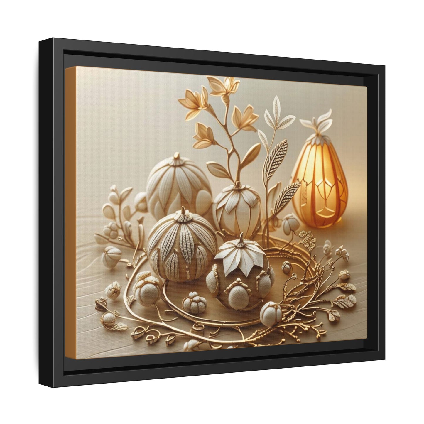 Autumn Framed Canvas Art,Thanksgiving Wall Art