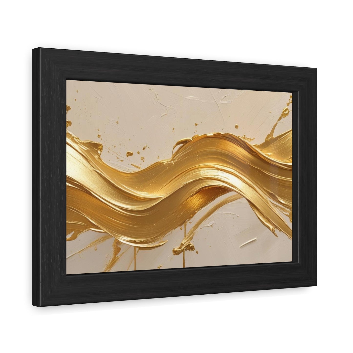 Elegant Gold Wave Framed Poster