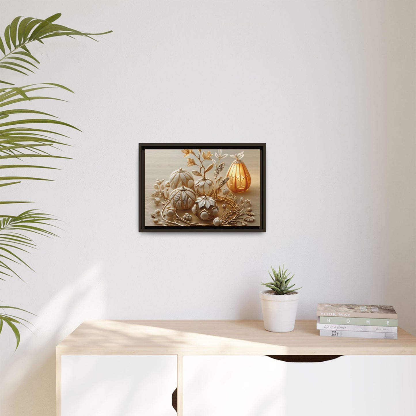 Autumn Framed Canvas Art,Thanksgiving Wall Art