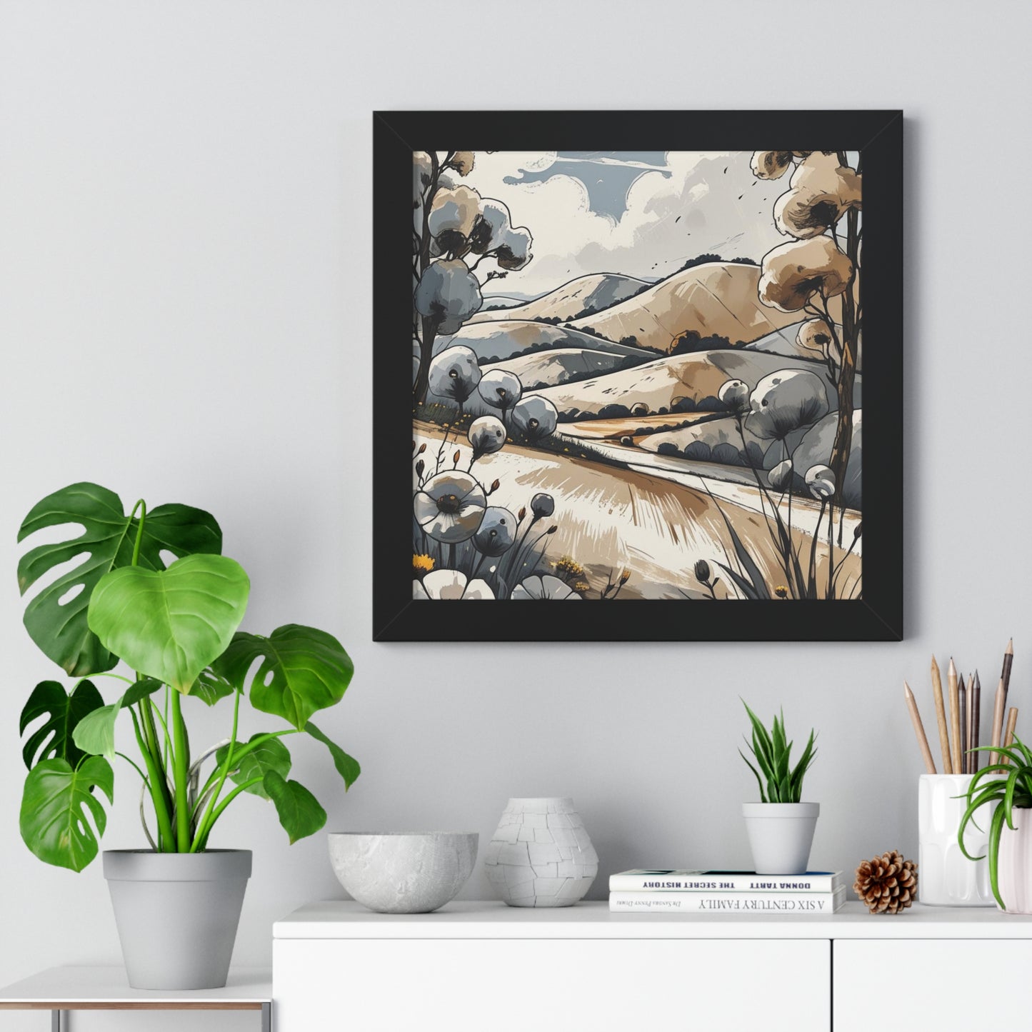 Nature-Inspired Framed Vertical Poster
