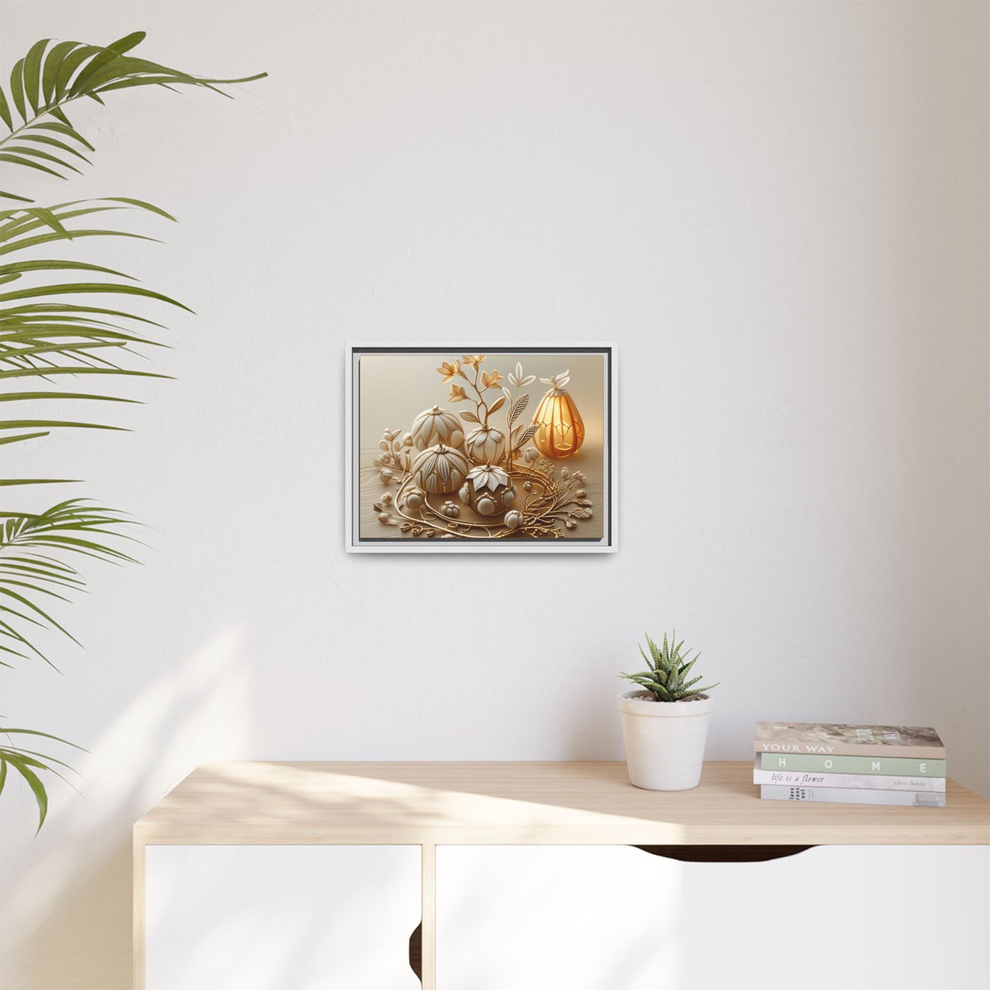 Autumn Framed Canvas Art,Thanksgiving Wall Art