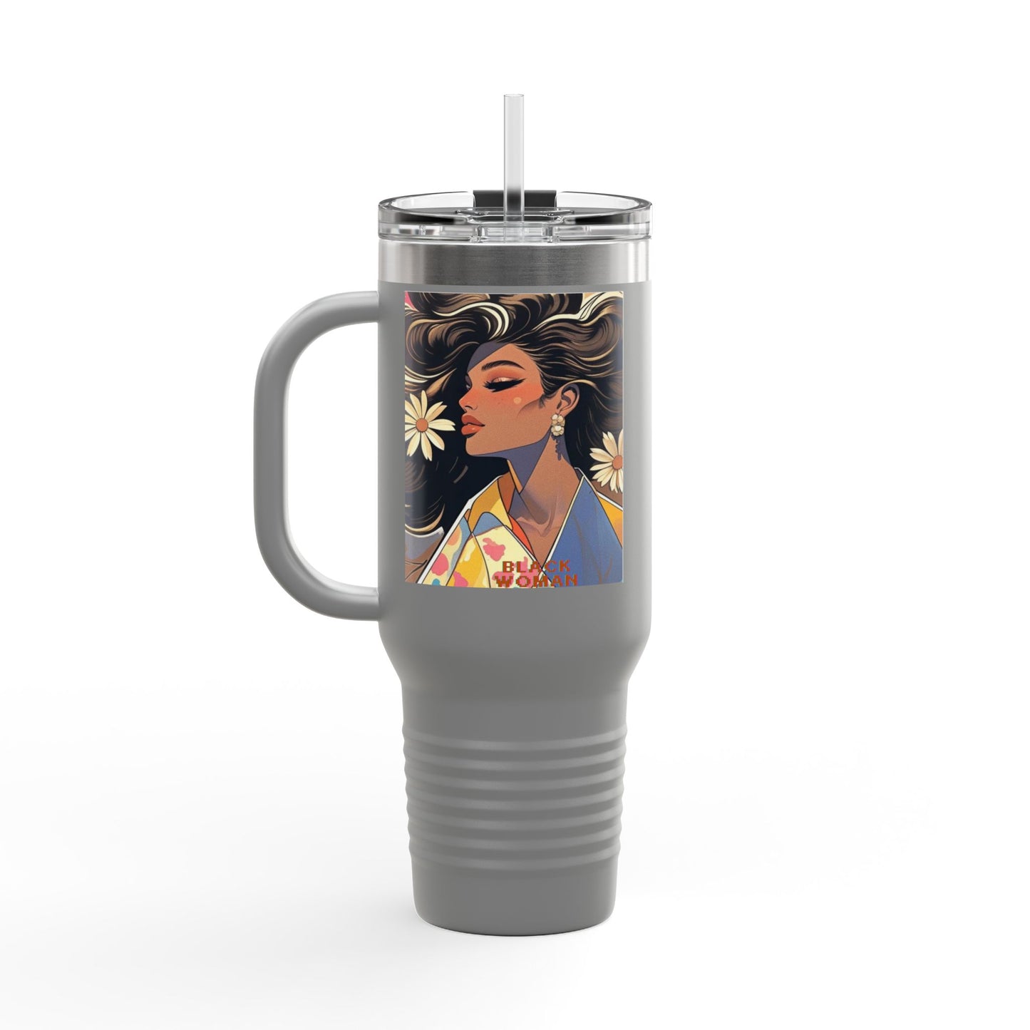 Bohemian Insulated Travel Mug | 40oz Floral Design | Perfect for Hot & Cold Drinks, Travel Lovers, Gifts for Her, Summer Vibes