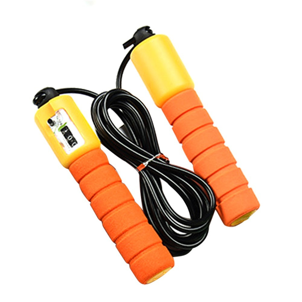 Skipping Rope With Counter Adjustable Length Counter Wear-resistant Foam Cotton Handle Exerci JumpRope se Portable Sports Training Equipment