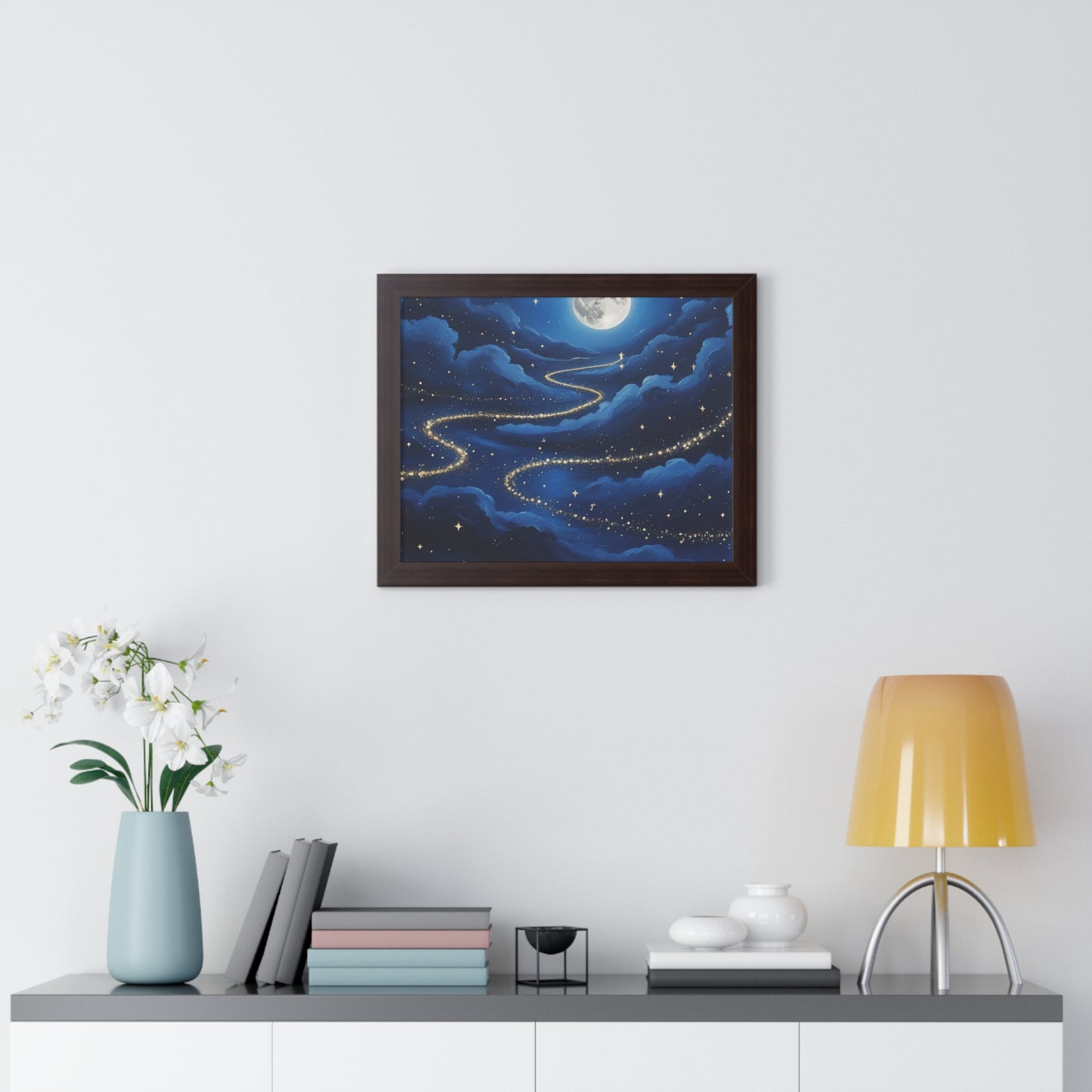 Serene Night Sky Framed Poster