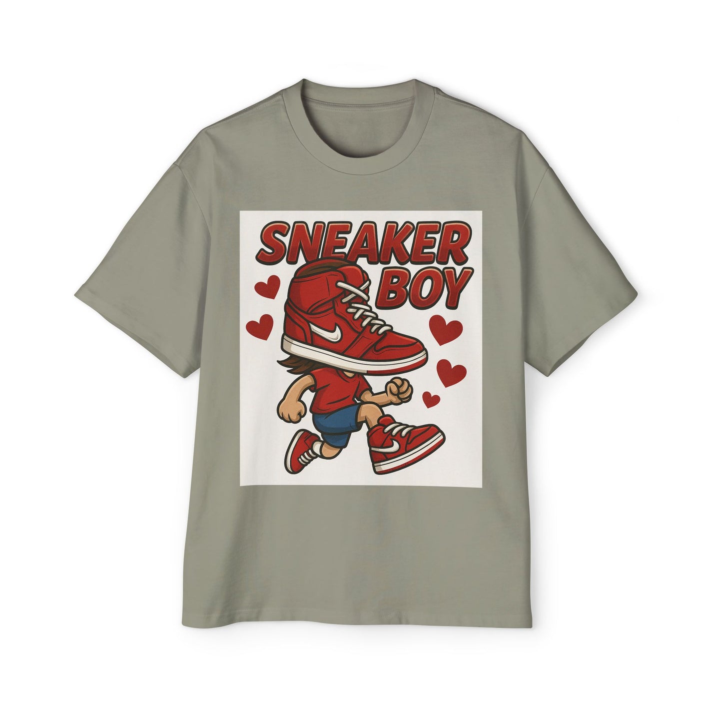 Sneaker Boy Oversized Tee - Casual Streetwear, Gifts for Sneaker Lovers, Trendy Graphic Shirt, Birthday Outfit, Unique Layering Piece